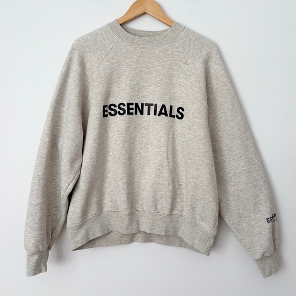 Essentials Sweaters - Essentials FOG oatmeal crewneck sweater